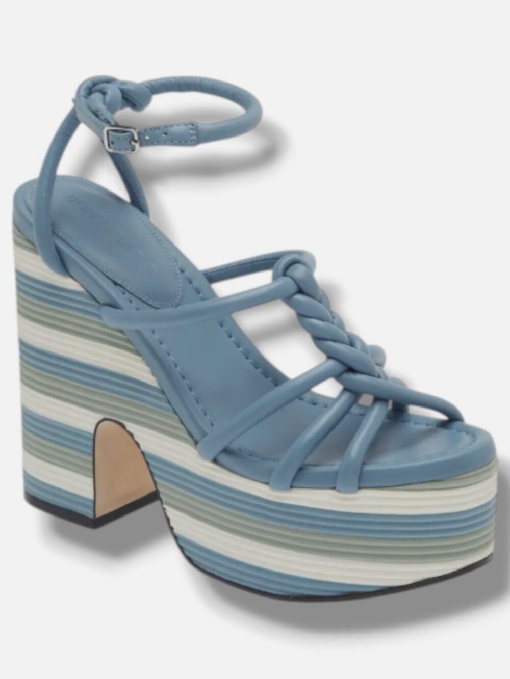 Jimmy Choo Women's Blue Clare Platform Sandal Shoe Size 40